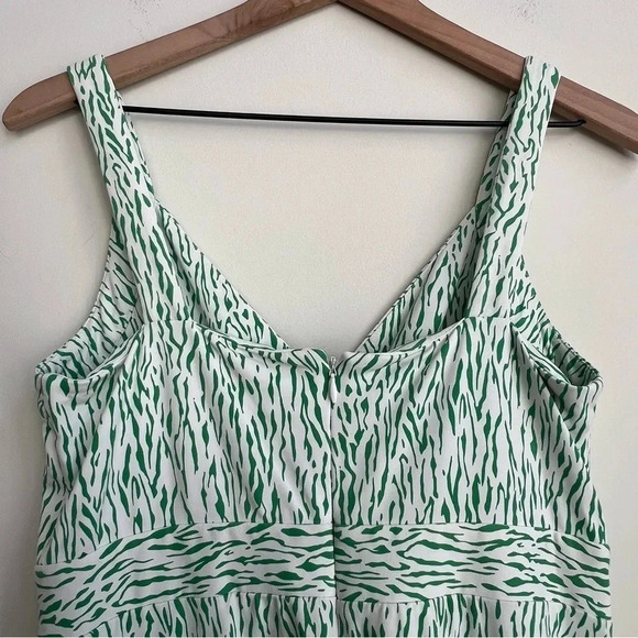 J. McLaughlin Karla  Dress Catalina Cloth Sleeveless Green Geometric Print Small - Picture 10 of 14